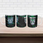 Personalized New Zealand Warriors Ceramic Mug Graffiti Grunge Abstract Urban Street Style Design