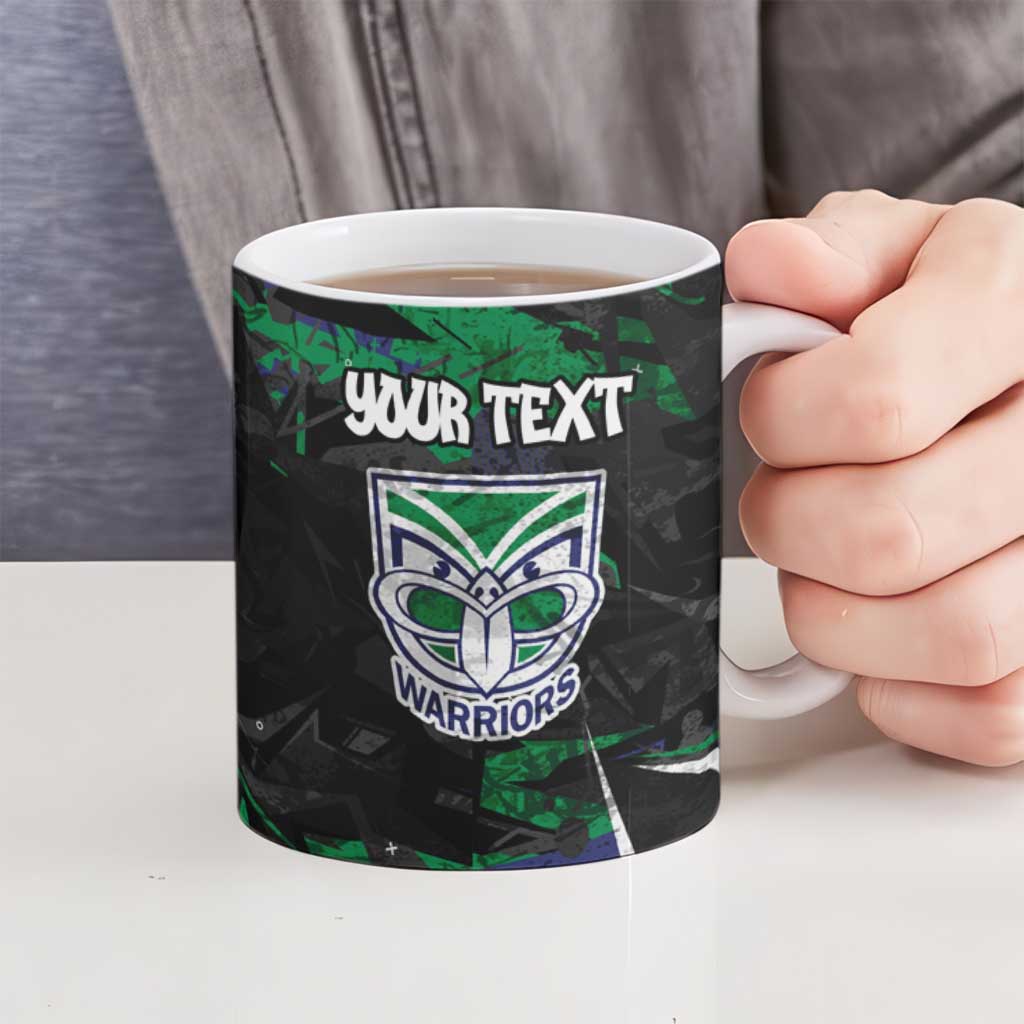 Personalized New Zealand Warriors Ceramic Mug Graffiti Grunge Abstract Urban Street Style Design