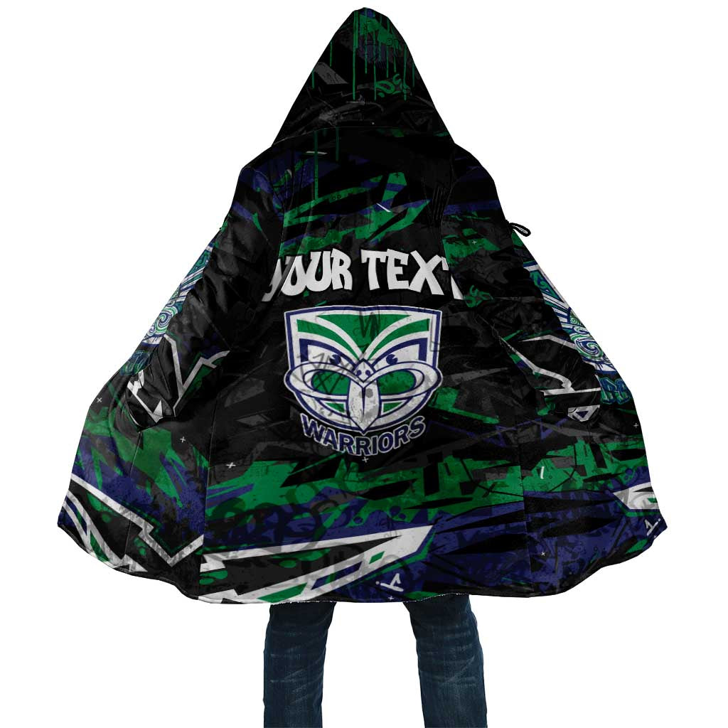 Personalized New Zealand Warriors Cloak Graffiti Grunge Abstract Urban Street Style Design