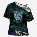 Personalized New Zealand Warriors Cross Shoulder Shirt Graffiti Grunge Abstract Urban Street Style Design