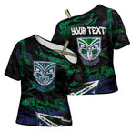 Personalized New Zealand Warriors Cross Shoulder Shirt Graffiti Grunge Abstract Urban Street Style Design