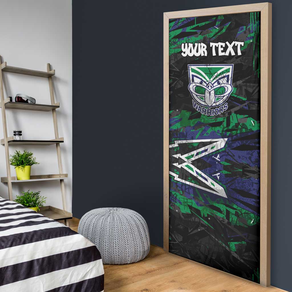 Personalized New Zealand Warriors Door Cover Graffiti Grunge Abstract Urban Street Style Design