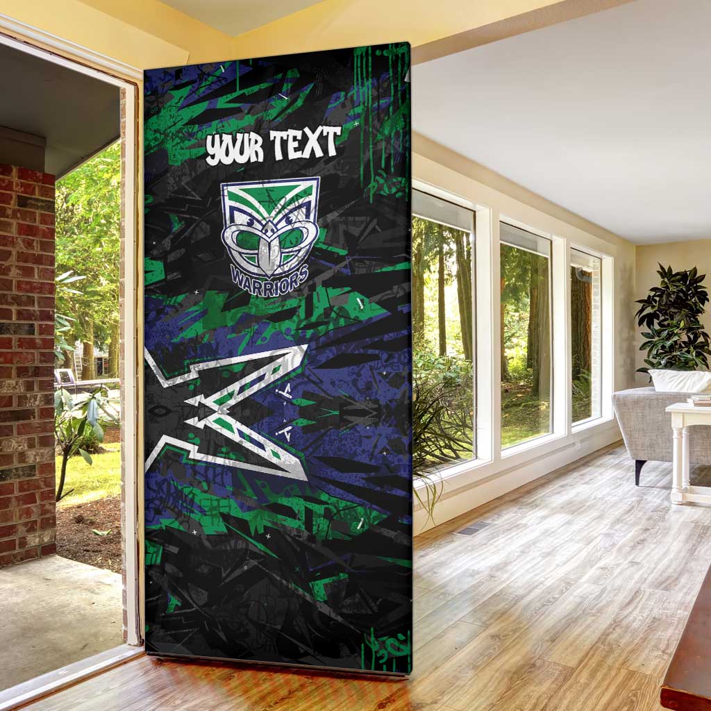 Personalized New Zealand Warriors Door Cover Graffiti Grunge Abstract Urban Street Style Design