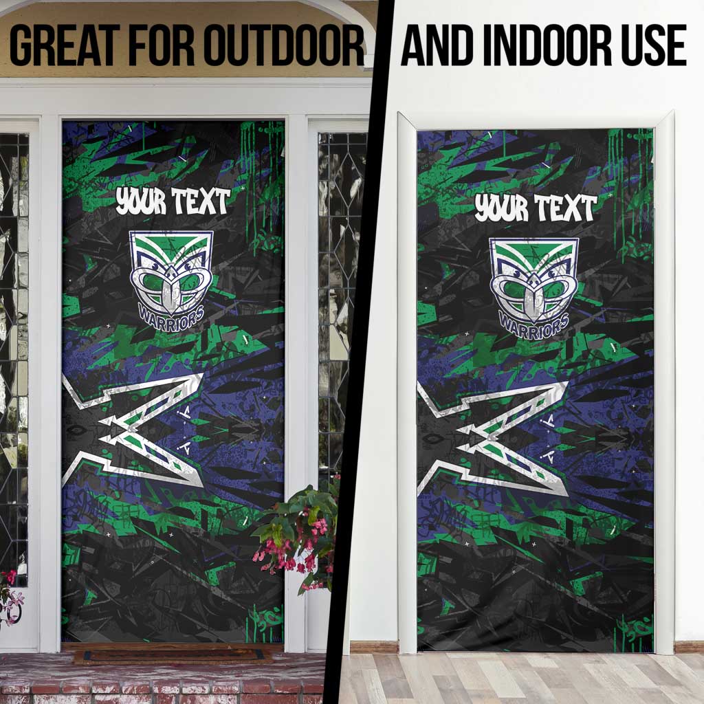 Personalized New Zealand Warriors Door Cover Graffiti Grunge Abstract Urban Street Style Design