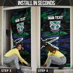Personalized New Zealand Warriors Door Cover Graffiti Grunge Abstract Urban Street Style Design