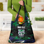 Personalized New Zealand Warriors Grocery Bag Graffiti Grunge Abstract Urban Street Style Design