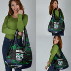 Personalized New Zealand Warriors Grocery Bag Graffiti Grunge Abstract Urban Street Style Design