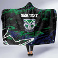 Personalized New Zealand Warriors Hooded Blanket Graffiti Grunge Abstract Urban Street Style Design