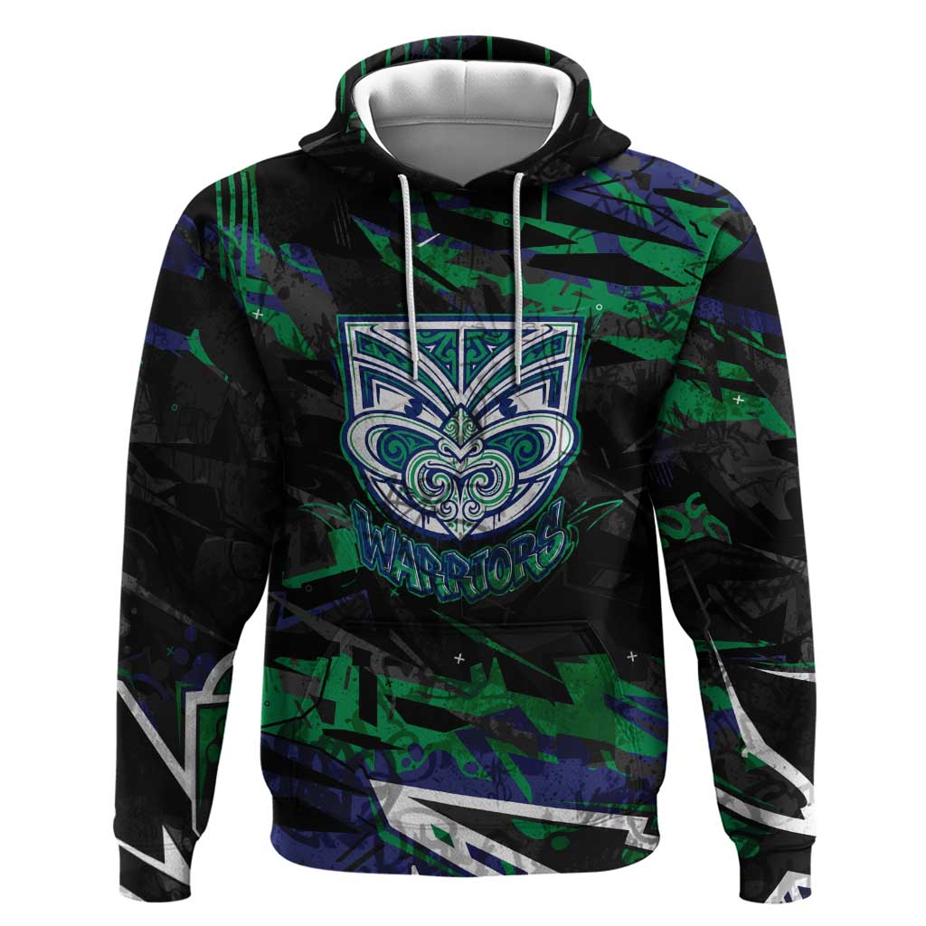 Personalized New Zealand Warriors Hoodie Graffiti Grunge Abstract Urban Street Style Design