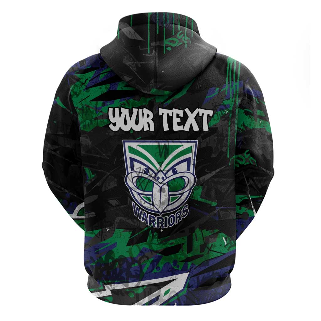 Personalized New Zealand Warriors Hoodie Graffiti Grunge Abstract Urban Street Style Design