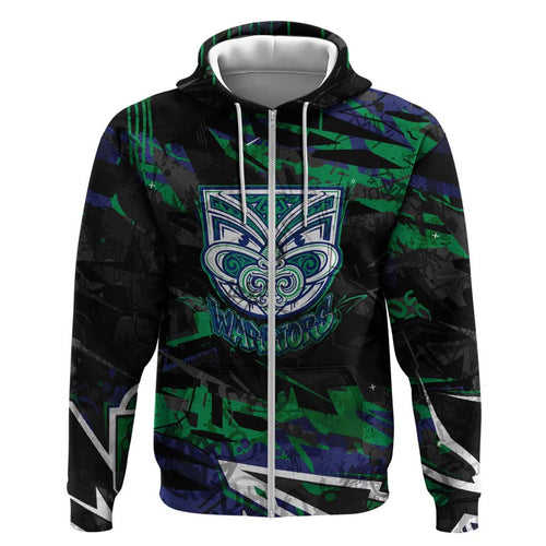 Personalized New Zealand Warriors Hoodie Graffiti Grunge Abstract Urban Street Style Design
