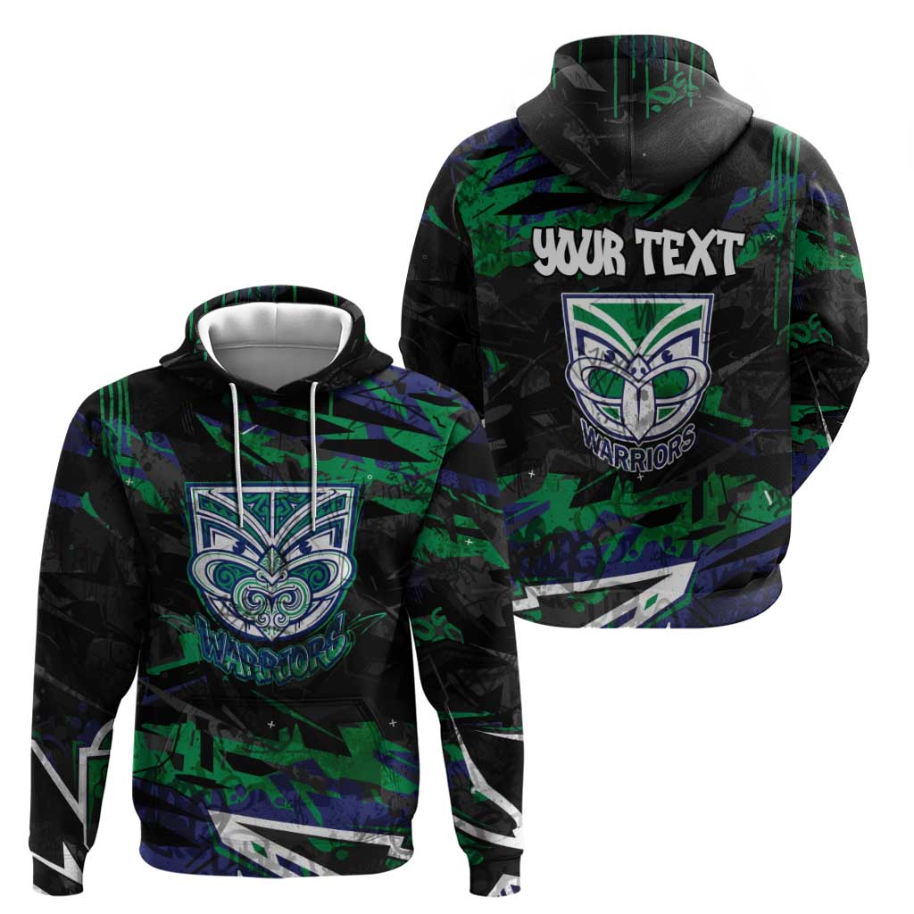 Personalized New Zealand Warriors Hoodie Graffiti Grunge Abstract Urban Street Style Design
