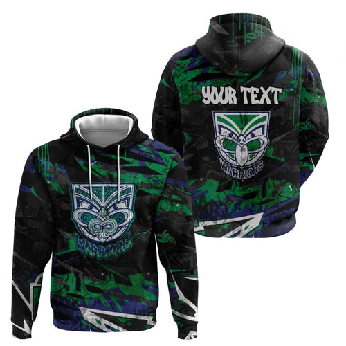 Personalized New Zealand Warriors Hoodie Graffiti Grunge Abstract Urban Street Style Design