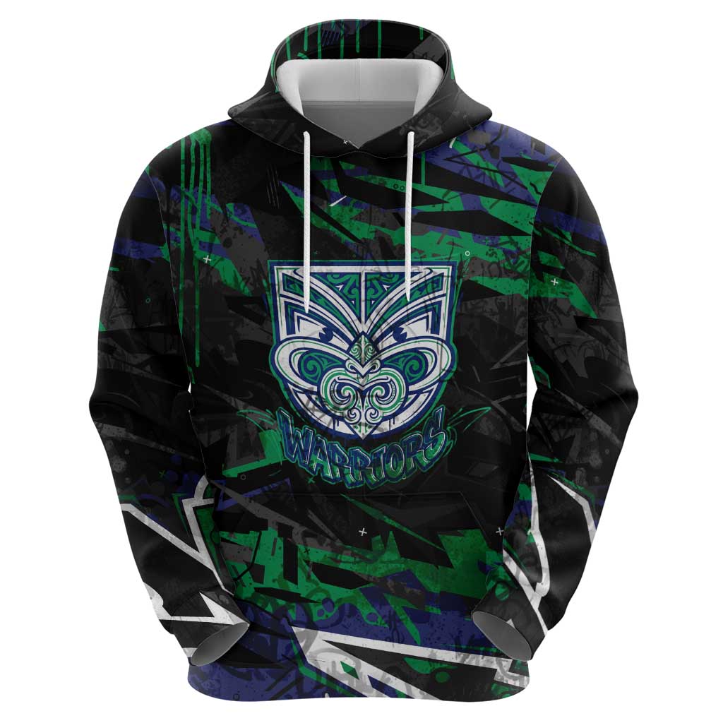 Personalized New Zealand Warriors Hoodie Graffiti Grunge Abstract Urban Street Style Design