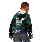 Personalized New Zealand Warriors Kid Hoodie Graffiti Grunge Abstract Urban Street Style Design