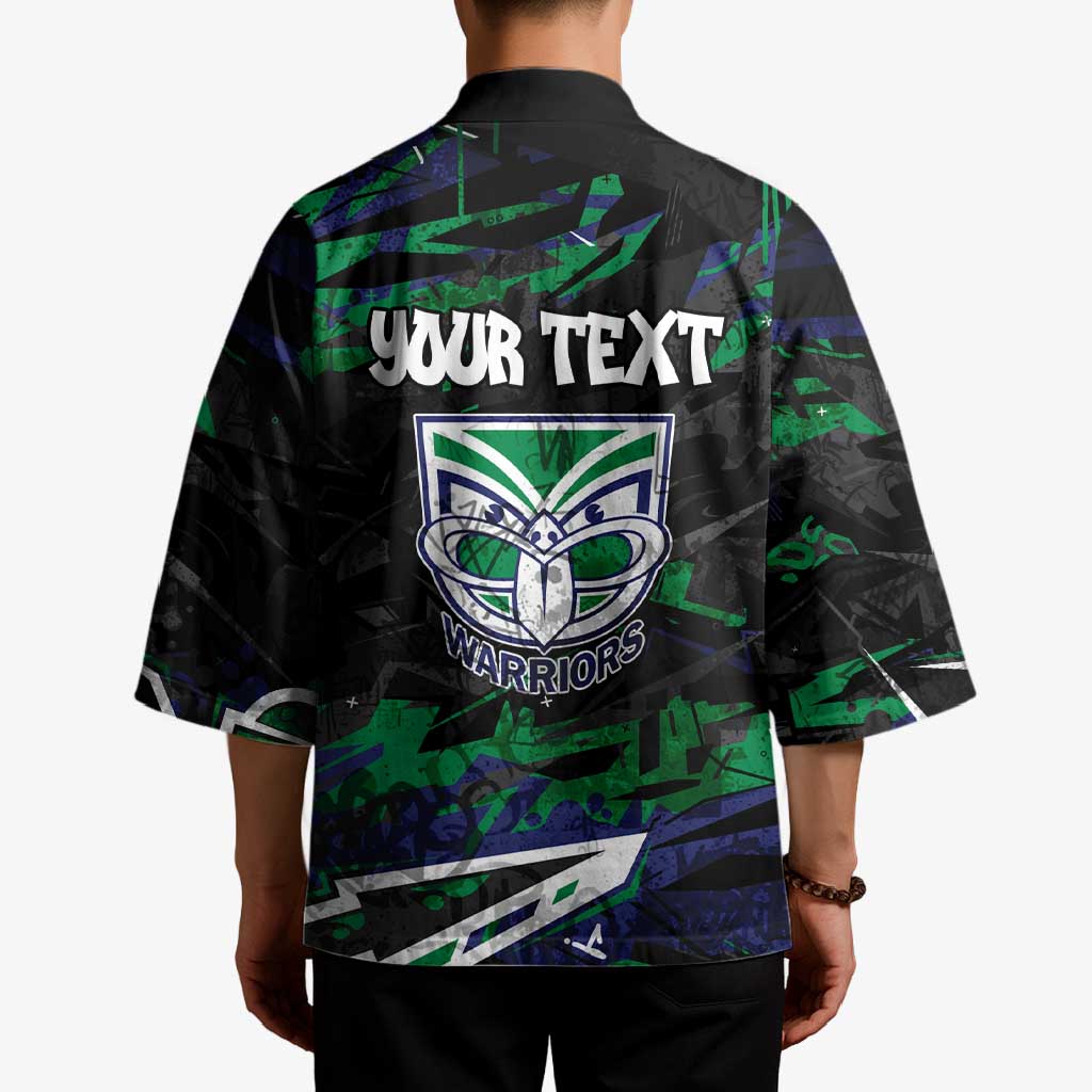 Personalized New Zealand Warriors Kimono Graffiti Grunge Abstract Urban Street Style Design