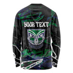 Personalized New Zealand Warriors Long Sleeve Shirt Graffiti Grunge Abstract Urban Street Style Design