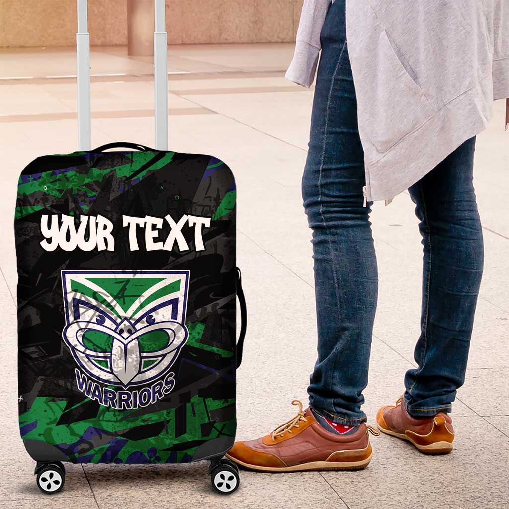 Personalized New Zealand Warriors Luggage Cover Graffiti Grunge Abstract Urban Street Style Design