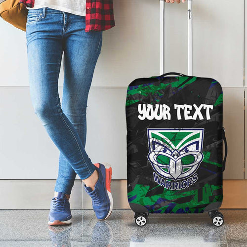 Personalized New Zealand Warriors Luggage Cover Graffiti Grunge Abstract Urban Street Style Design