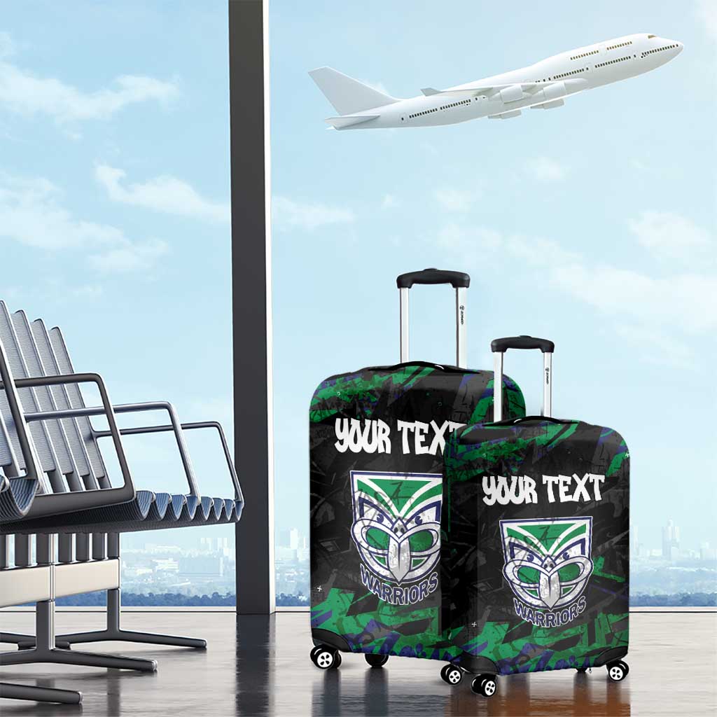 Personalized New Zealand Warriors Luggage Cover Graffiti Grunge Abstract Urban Street Style Design