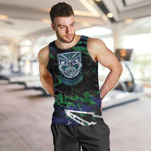 Personalized New Zealand Warriors Men Tank Top Graffiti Grunge Abstract Urban Street Style Design