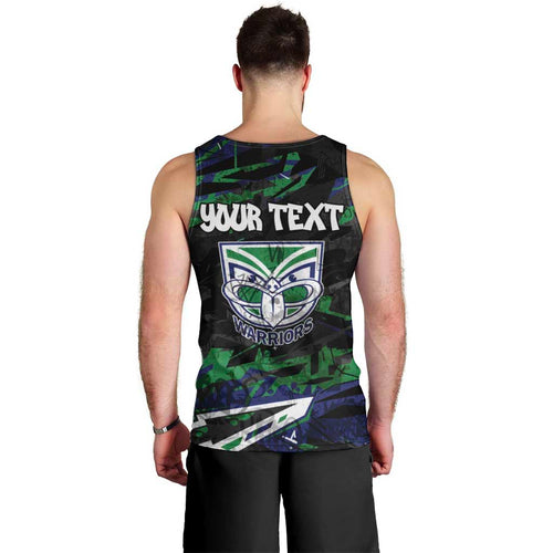 Personalized New Zealand Warriors Men Tank Top Graffiti Grunge Abstract Urban Street Style Design