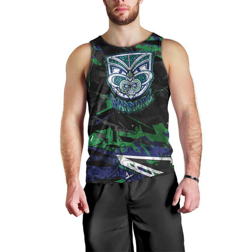 Personalized New Zealand Warriors Men Tank Top Graffiti Grunge Abstract Urban Street Style Design