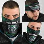 Personalized New Zealand Warriors Neck Gaiter Graffiti Grunge Abstract Urban Street Style Design