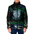 Personalized New Zealand Warriors Padded Jacket Graffiti Grunge Abstract Urban Street Style Design