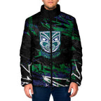 Personalized New Zealand Warriors Padded Jacket Graffiti Grunge Abstract Urban Street Style Design