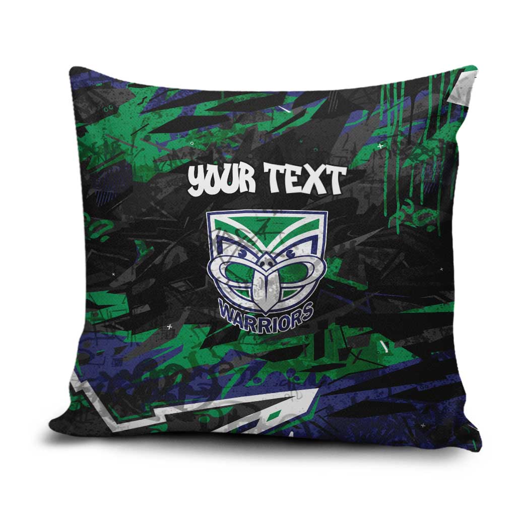Personalized New Zealand Warriors Pillow Cover Graffiti Grunge Abstract Urban Street Style Design