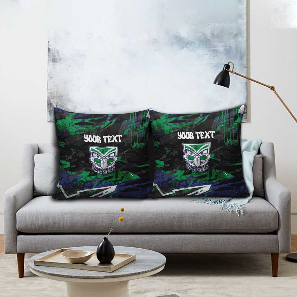 Personalized New Zealand Warriors Pillow Cover Graffiti Grunge Abstract Urban Street Style Design