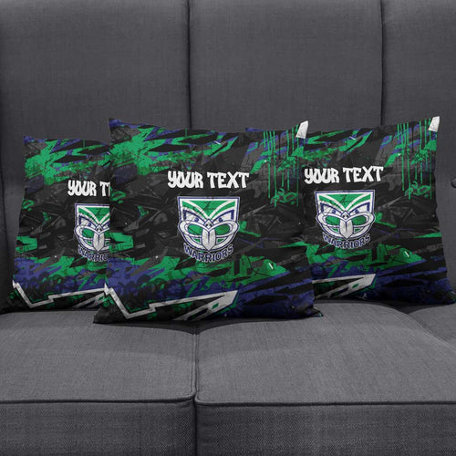 Personalized New Zealand Warriors Pillow Cover Graffiti Grunge Abstract Urban Street Style Design