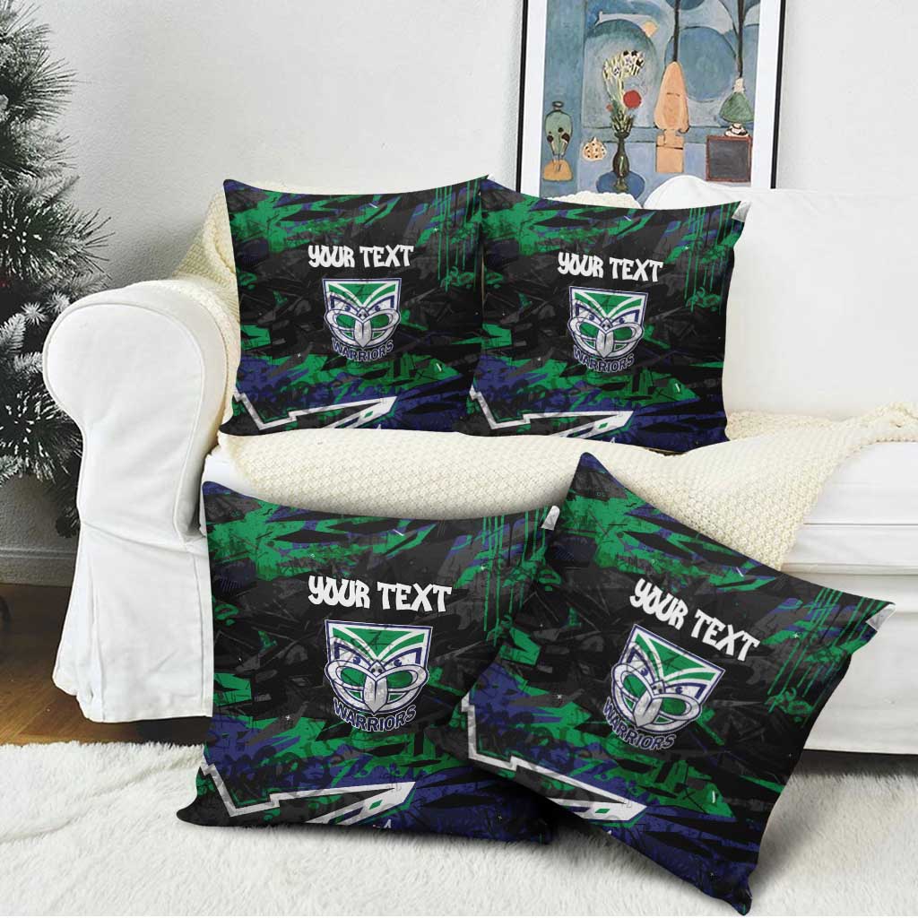 Personalized New Zealand Warriors Pillow Cover Graffiti Grunge Abstract Urban Street Style Design