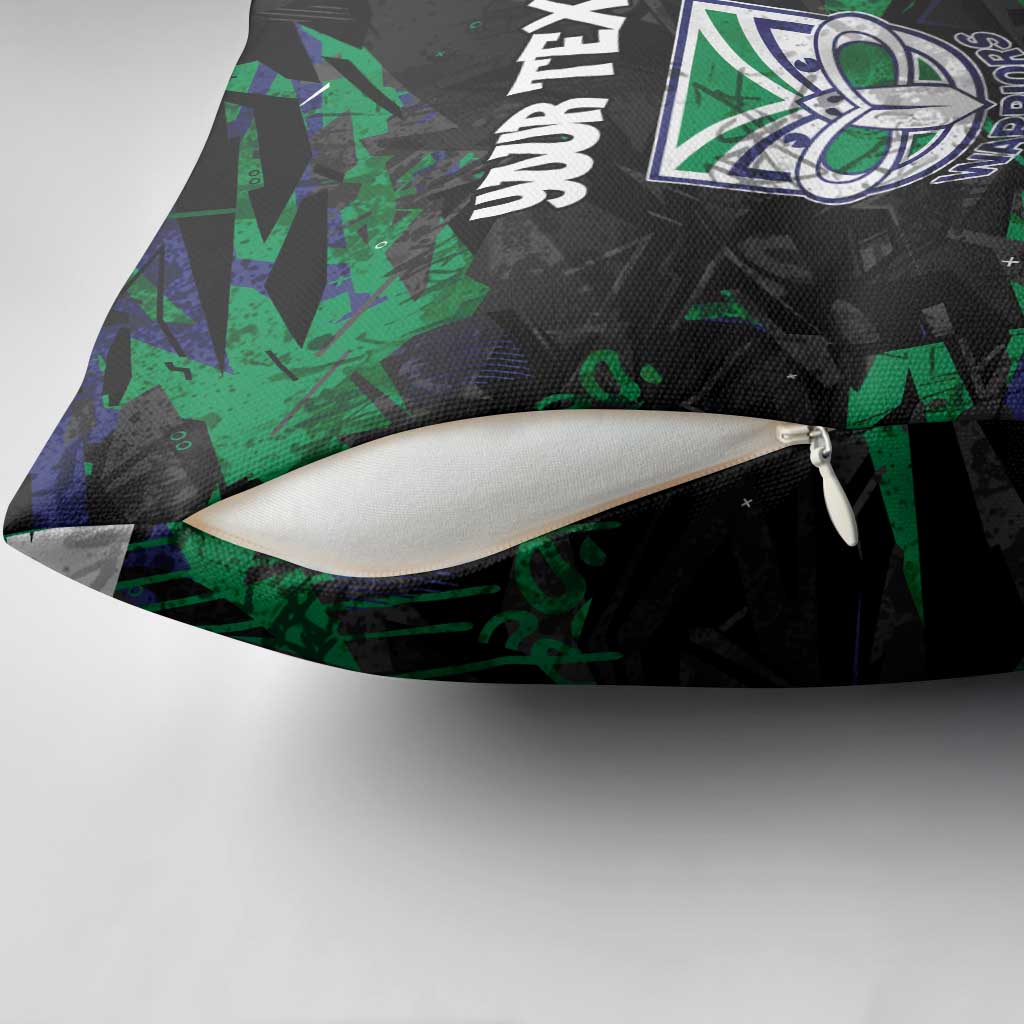 Personalized New Zealand Warriors Pillow Cover Graffiti Grunge Abstract Urban Street Style Design