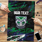 Personalized New Zealand Warriors Puzzle Graffiti Grunge Abstract Urban Street Style Design
