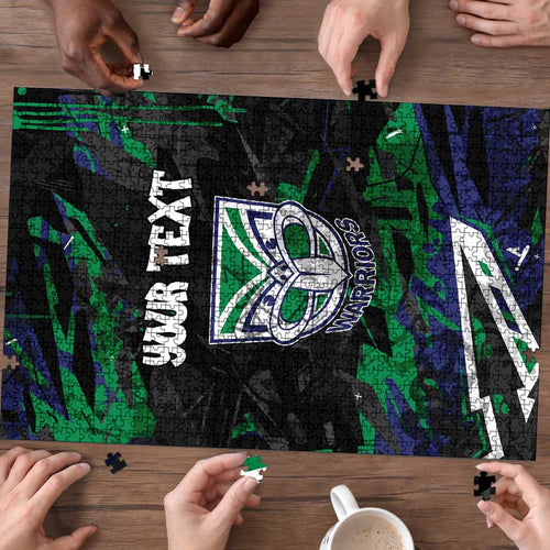 Personalized New Zealand Warriors Puzzle Graffiti Grunge Abstract Urban Street Style Design