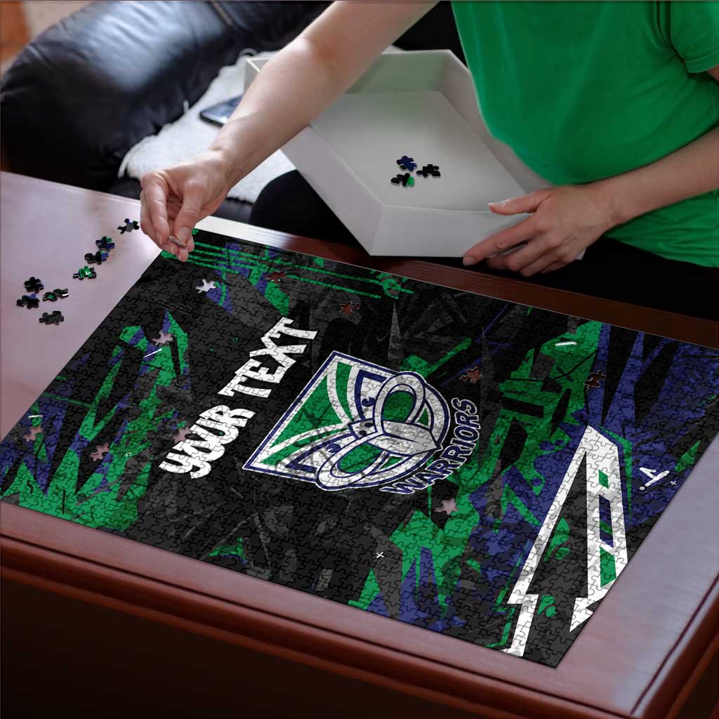 Personalized New Zealand Warriors Puzzle Graffiti Grunge Abstract Urban Street Style Design