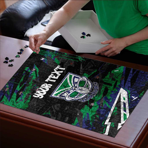Personalized New Zealand Warriors Puzzle Graffiti Grunge Abstract Urban Street Style Design