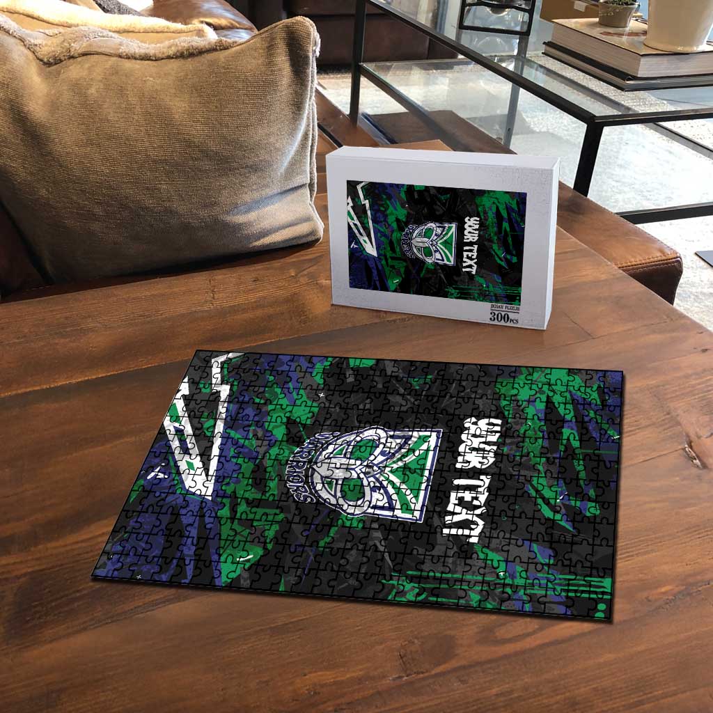 Personalized New Zealand Warriors Puzzle Graffiti Grunge Abstract Urban Street Style Design