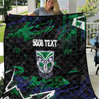 Personalized New Zealand Warriors Quilt Graffiti Grunge Abstract Urban Street Style Design