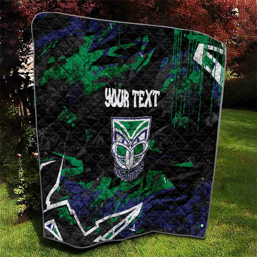 Personalized New Zealand Warriors Quilt Graffiti Grunge Abstract Urban Street Style Design