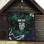 Personalized New Zealand Warriors Quilt Graffiti Grunge Abstract Urban Street Style Design