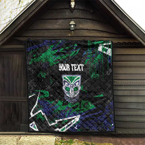 Personalized New Zealand Warriors Quilt Graffiti Grunge Abstract Urban Street Style Design