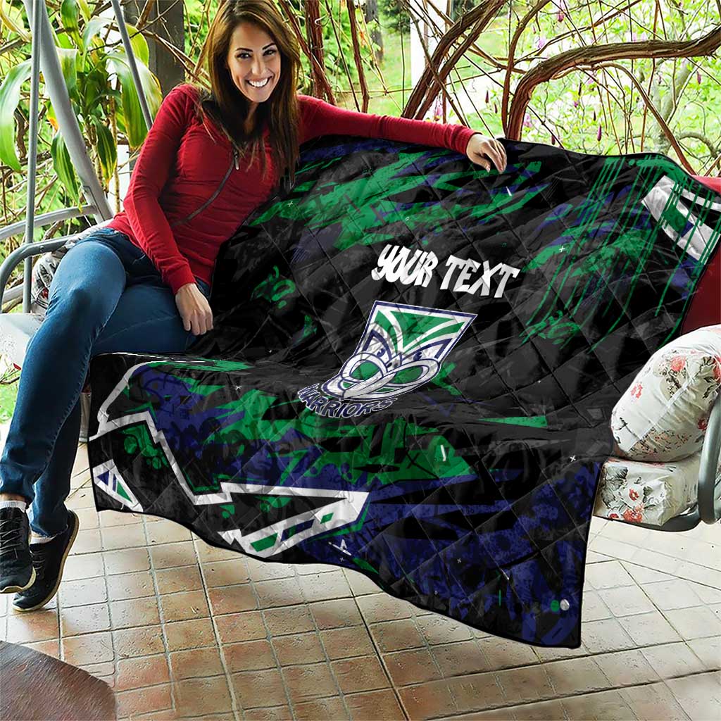 Personalized New Zealand Warriors Quilt Graffiti Grunge Abstract Urban Street Style Design