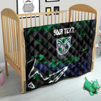 Personalized New Zealand Warriors Quilt Graffiti Grunge Abstract Urban Street Style Design