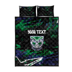 Personalized New Zealand Warriors Quilt Bed Set Graffiti Grunge Abstract Urban Street Style Design