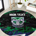 Personalized New Zealand Warriors Round Carpet Graffiti Grunge Abstract Urban Street Style Design
