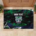 Personalized New Zealand Warriors Rubber Doormat Graffiti Grunge Abstract Urban Street Style Design