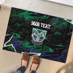 Personalized New Zealand Warriors Rubber Doormat Graffiti Grunge Abstract Urban Street Style Design